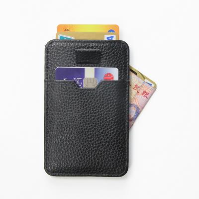 China Factory Price RFID Front Pocket Leather Slim RFID Blocking Credit Card Holder Wallets for sale