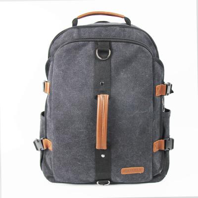 China Outdoor Rise Mens Washed Canvas Customize Cotton Laptop Backpack Vintage Retro Vintage Canvas Backpack For Men for sale