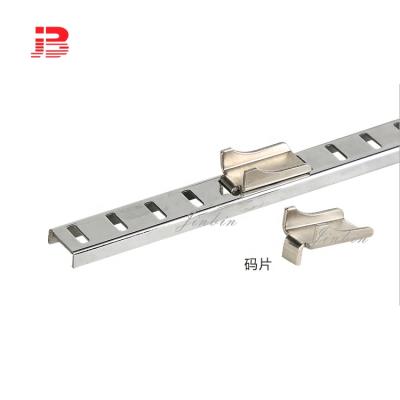 China Clothes Display Chrome Plating Slotted Raceway Cross Holes Metal Strut Single Channel for sale