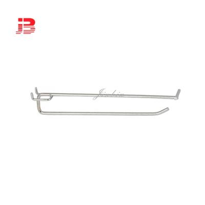 China China Factory Single Peg Panel Hook Metal Pegboard Hook Zinc Plate With Price Tag Rack 100 for sale