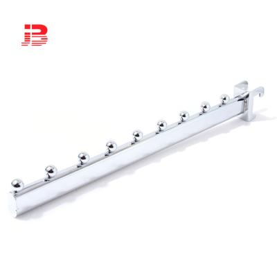 China Metal Chrome Oval Tube 9 Balls Square Bar Waterfall Cross Hook For Garment JB Store for sale