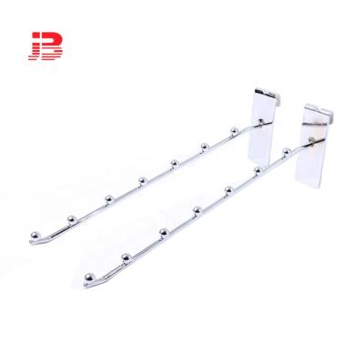 China Wholesale With5 Jinbin Metal Chrome Gridwall Display Hook With Beads for sale