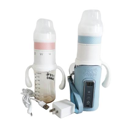 China BPA free 240ml 3 in 1 winter blue portable outdoor night travel warmer feeding usb fast milk bottle for babies for sale