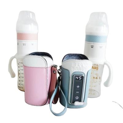 China Thermostat 240ml BPA Free Portable USB Warmer Outdoor Glass Cute Baby Bottle Feeding for sale