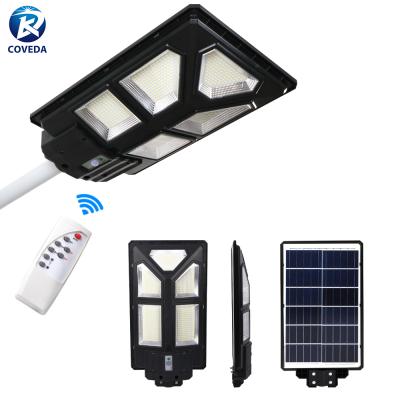 China Free Sample High Quality ROAD Keweida Remote Control 100W 200W 300W All In One Solar Lamp Led Street Light for sale