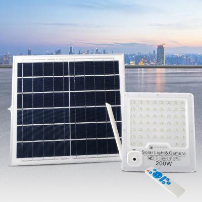 China All Keweida 200W 300W 400W Commercial Solar Power IP68 Outdoor Waterproof High Lumen Led Flood Light With Camera for sale