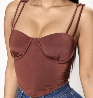 China QUICK DRY STOCK Two Colors Underwire Short Women Wear Skirt Sexi Lady Micro Crop Top Plain for sale