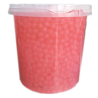 China Peach Jumping Pearl Jelly Balls Ingredients Taiwan Coating Juice Boba Round Boba Bubble Tea for sale