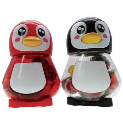 China Normal Assorted Mini Fruit Jelly Gelatin Mini Fruit Flavor Jelly Cup In Mini Penguin Jar for sale