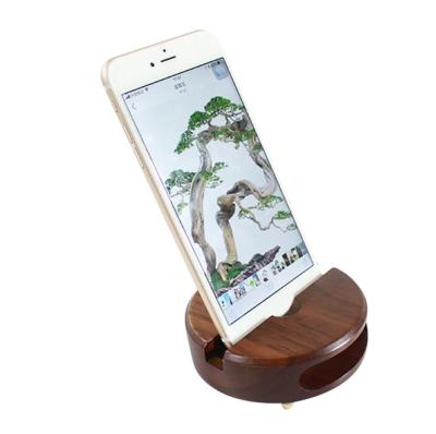 China Nature Wood Non Slip Sound Amplifier Mobile Phone Stand Wooden Phone Stand Bamboo for sale