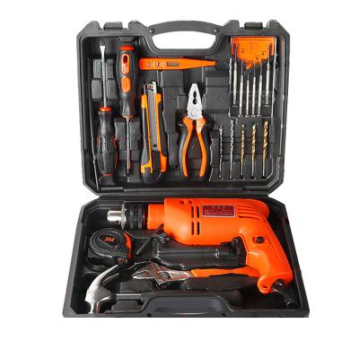 China Manuals Stainless Steel Household Tool Kit The Hardware Electrician Tools Set Woodworking Combination Function Repair Box Electric Drill for sale