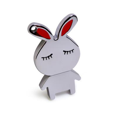 China Shop Cartoon Rabbit Metal 2.0 1G 4g USB Flash Drive Customized Logo Hot-selling USB Flash Drive High Quality for sale