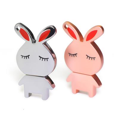 China Cute Metal Rabbit Cartoon 32GB 64GB USB Drive Memory Stick 16gb U Drive Flash Disk 4GB 8GB Pen Drive for sale