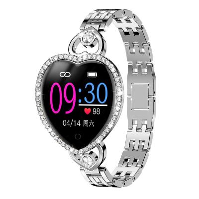 China Newest T52S Touch Screen Blood Pressure Heart Rate Lady Smart Watch IP68 Metal Sports Smartwatch Fitness Arribal Waterproof Wristband for sale