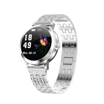 China 2020 Hot Selling Multi Time Zone Woman Diamond Watch LW10 Smart Female Smart Watch With Heart Rate Blood Pressure Waterproof Smartwatches for sale