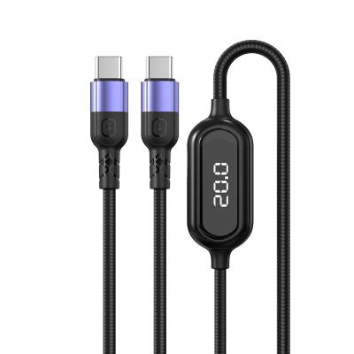 China 3A Usb Data Cable C T C 60W High Quality Fast Power C 5A Protector Display Unbreakable Charging 3A Phone Cable Type à venda