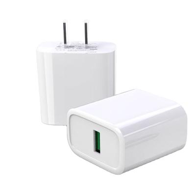 China TC-016 warm white usb A port 18w wall charger fast charging 3.0 products qc3.0 wall charger 18w for sale