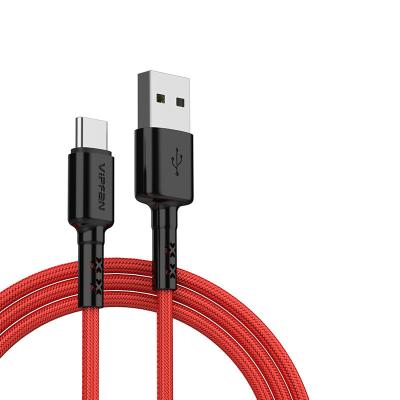 Κίνα Vipfan Wholesale Price 1m Two Color Injection Data Cable USB Type-C Tape Nylon Braided High Speed ​​Data Cables For Android προς πώληση