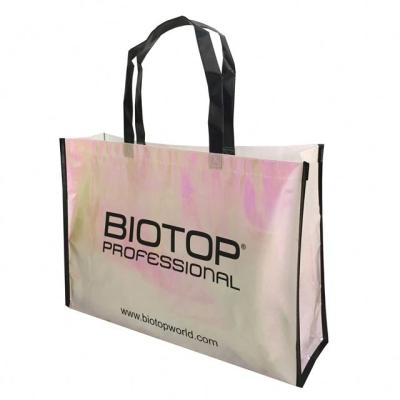 China Shopping New Design Glitter Gold Nonwoven Shopping Bag for sale