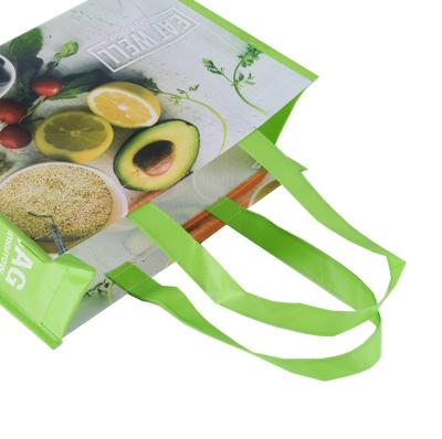 China Eco - Friendly Waterproof PP Woven Double Handles Recyclable Polypropylene PP Nonwoven Laminated Shopping Bag for sale