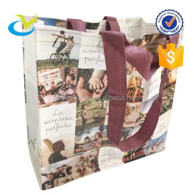 China Eco-friendly wholesale reclycled recycle bopp film laminated big market pp woven bag for sale