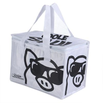 China Large Insulated Beer Cooler Bag Ice Freezer Polyester Box Cooler Bag for sale