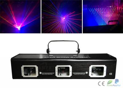 China Dmx512 Rgbw 3 Heads Laser Dj Light / Laser Light Show Equipment for sale