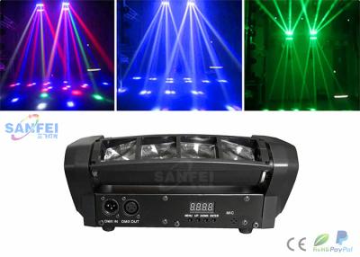 China Led Mini Spider Double Row Led RGBW 8 Eyes 10w Moving Head Beam Light for sale