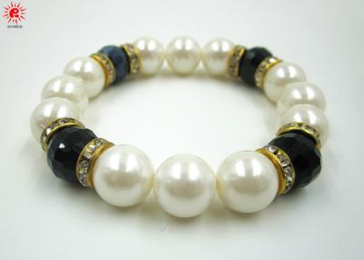 China Eco-friendly Decorative White Beaded Charm Bracelets With Pearls for sale