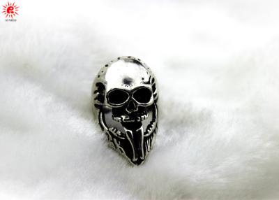 China Eco-Friendly Skull Shape Metal Mens Silver Finger Rings Jewelry for sale