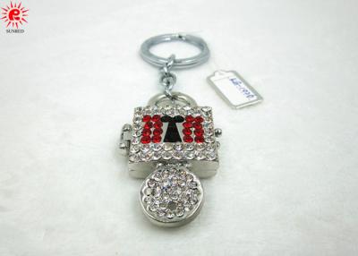 China Promotional Gift Metal Keychains Customized Lock Diamond Key Holder for sale