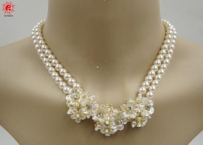 China High Fashion Jewelry Pearl Necklace For Wedding , Handmade Beaded Necklaces for sale