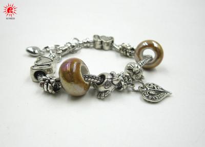 China Fashion Brown Beaded Pandora Charms Bracelet Children Kids Charm Bracelets for sale