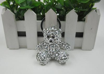 China Shining Rhinestone Resin Bear Beautiful Key Chains Light Convenience For Kids for sale