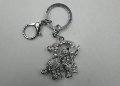 China Environmental Alloy Elephant Customized Key Chain Holder With Lobster Clasp for sale