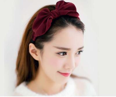 China Wide Graceful Hair Accessories Hair Bands Lady Daily Use Big Bow Hair Band for sale