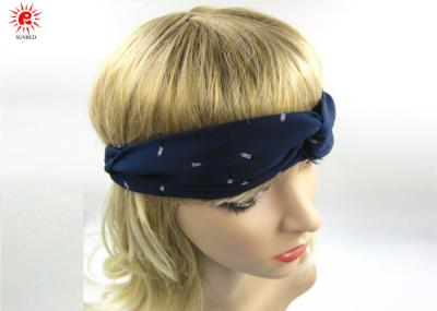 China Navy Fabric Cross custom elastic headbands Ladies Eco - Friendly for sale