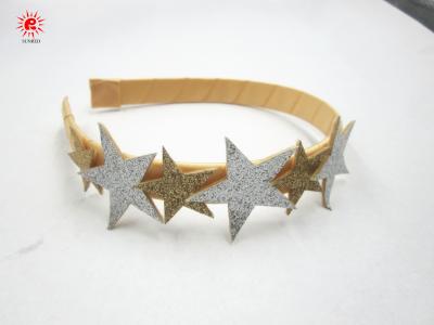 China Forma plástica de la estrella de las bandas 5pcs del pelo del arco de Wraped de la cinta de moda en venta