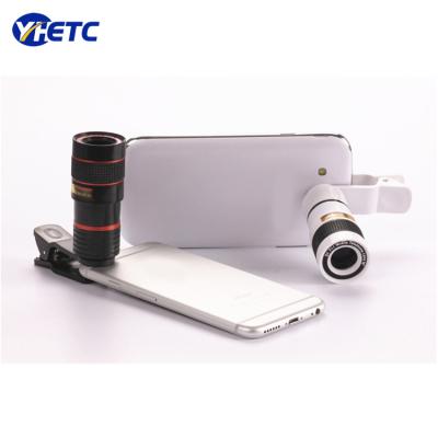 China Universal ABS+ 12X Zoom Mobile Phone Telescope Lens Telephoto Smartphone Glass External Camera Lens For Smartphone for sale