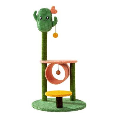 China Cheap Stocked Quality Rooms Cat Climbing Holder Tower Tree Frame Luxury Cat Climbing Toys for sale