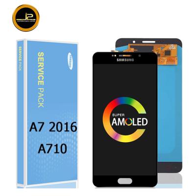 China Original Amoled A7 LCD For Samsung A7 2016 Factory Wholesale A710 LCD For Samsung A7 Display Touch Digitizer Replacement 5.5 for sale