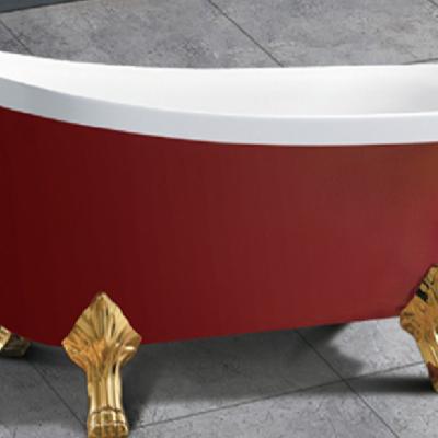 China North America Luxury Bathroom Freestanding cUPC Rectangle Acrylic Freestanding Bathtub Stand 1200mm Indoor Freestanding Bathtub for sale