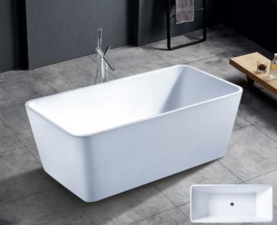 China North America Luxury Bathroom Freestanding cUPC Rectangle Acrylic Freestanding Bathtub Stand 1500mm Indoor Freestanding Bathtub for sale