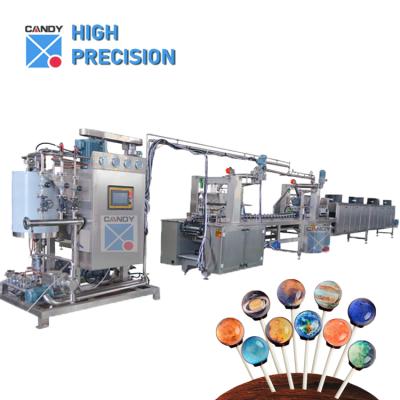 China Servo driven Automic galaxy lollipop star flat and double color ball lollipop depositing line make machine ball lollipop making machine for sale