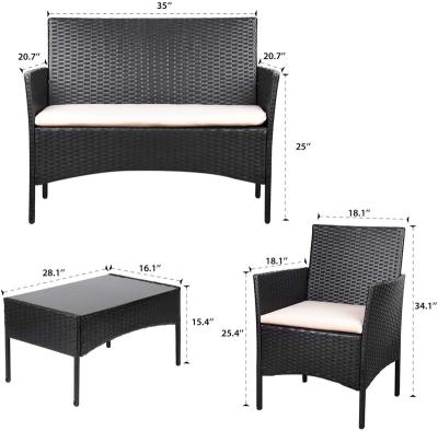 China Modern High Quality Outdoor Rattan Garden Rattan Furniture Sofa for sale