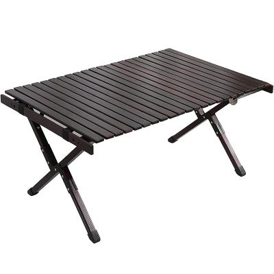 China Furniture Easy Carry Outdoor Camping Picnic Portable Rolled Table Aluminum Folding Table for sale