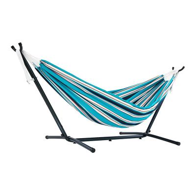 China Modern Portable Camping Outdoor Hammock Cotton Canvas Hammock With Hammock Stand for sale