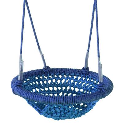 China Super Comfortable Handmade Knitted Solid Swing Set Child Cotton Rope Swing Chair Kids Rope Hammock Swing for sale