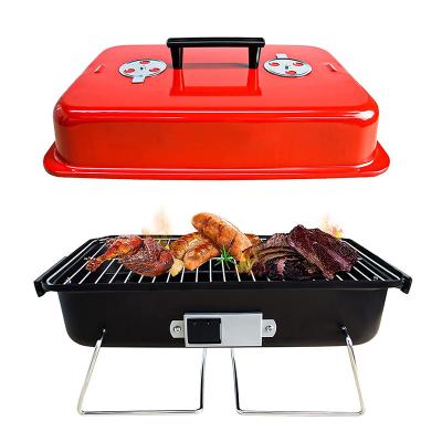 China Height Adjustable BBQ Tools Smokeless Table Top Charcoal Grill With Cover for sale