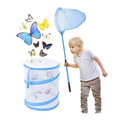 China Breathable Children Catching Insect Toys Butterfly Telescopic Net Cage for sale